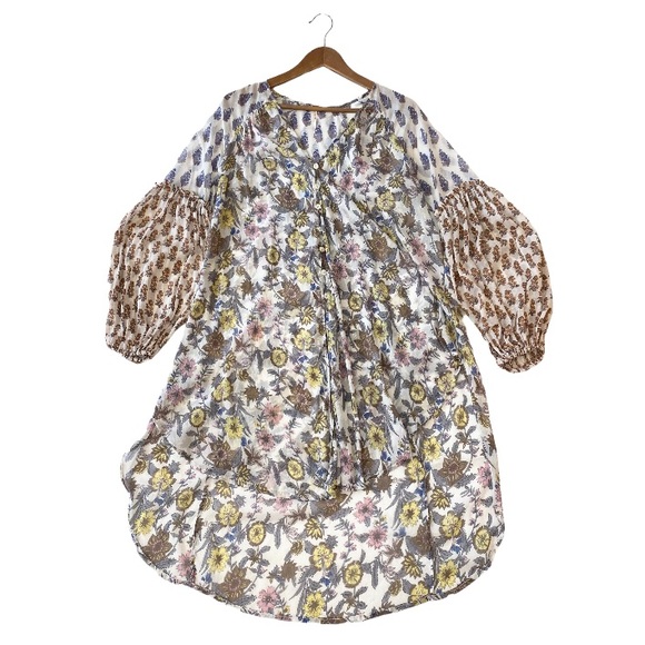 Free People Floral Boho Sheer Top - Picture 2 of 16